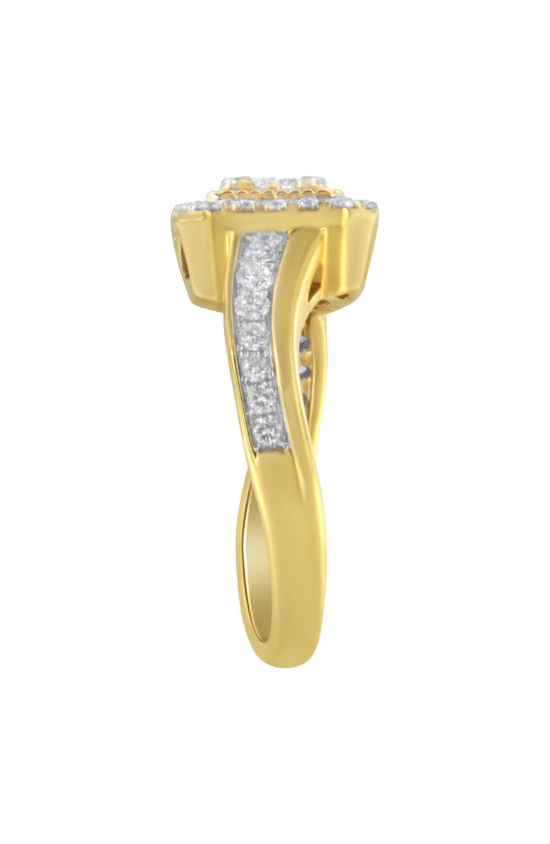 Haus of Brilliance 10KT Yellow Gold 5/8 cttw Diamond Cocktail Ring, Alternate, color, Yellow
