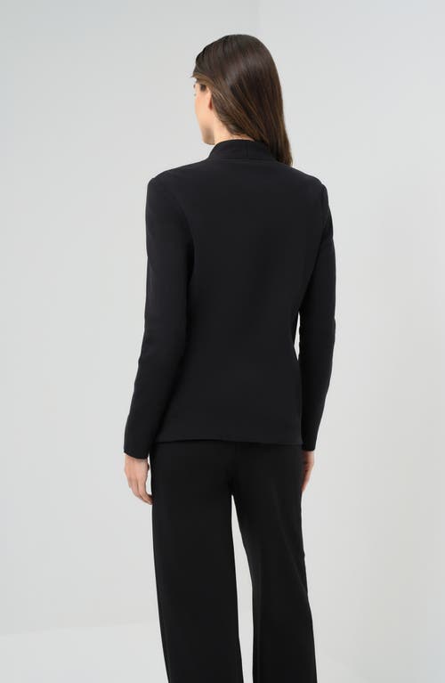Anatomie Rosalinda Performance Knit Sleeve Blazer In Black