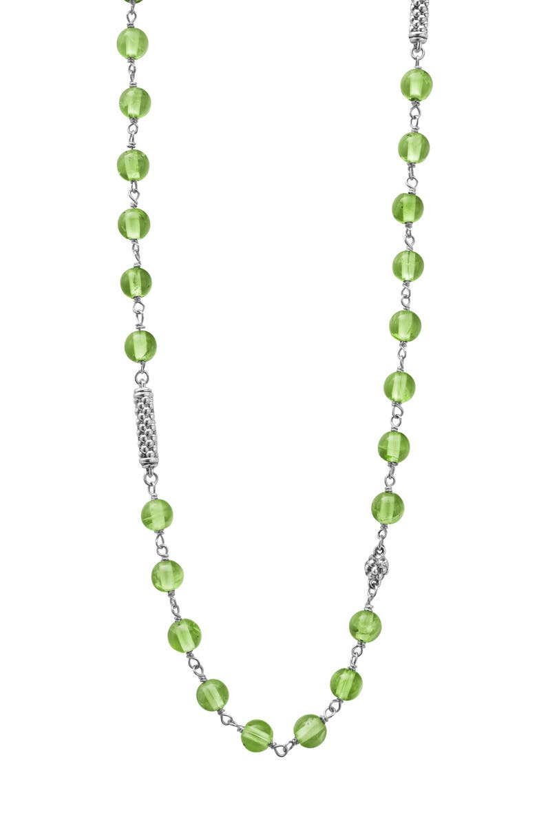 LAGOS Caviar Icon Peridot Bead Layered Toggle Necklace, Alternate, color,