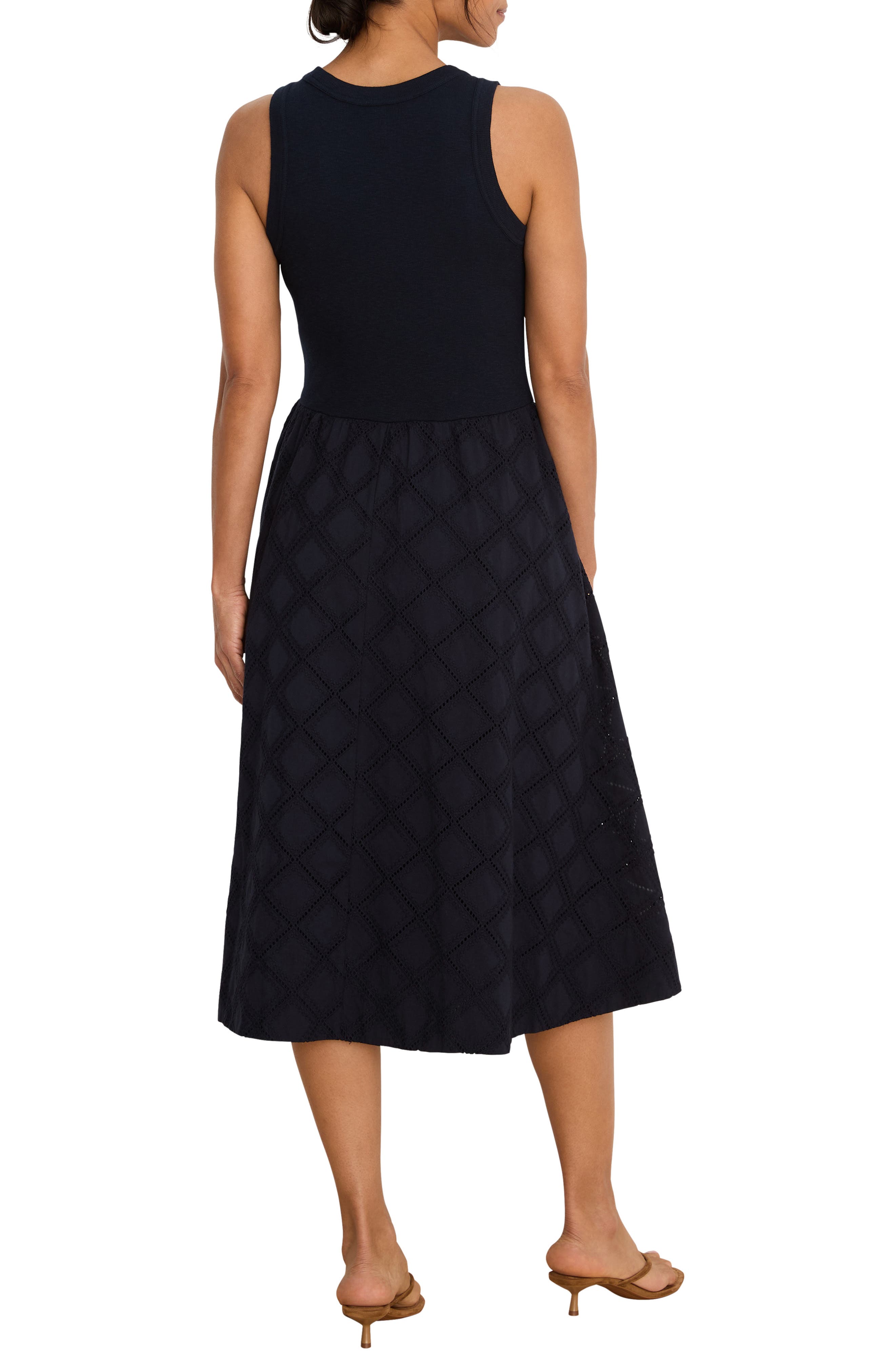 Sofia Diamond Eyelet Midi Dress - image 4