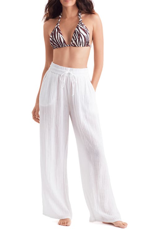Vista Double Gauze Wide Leg Cover-Up Pants