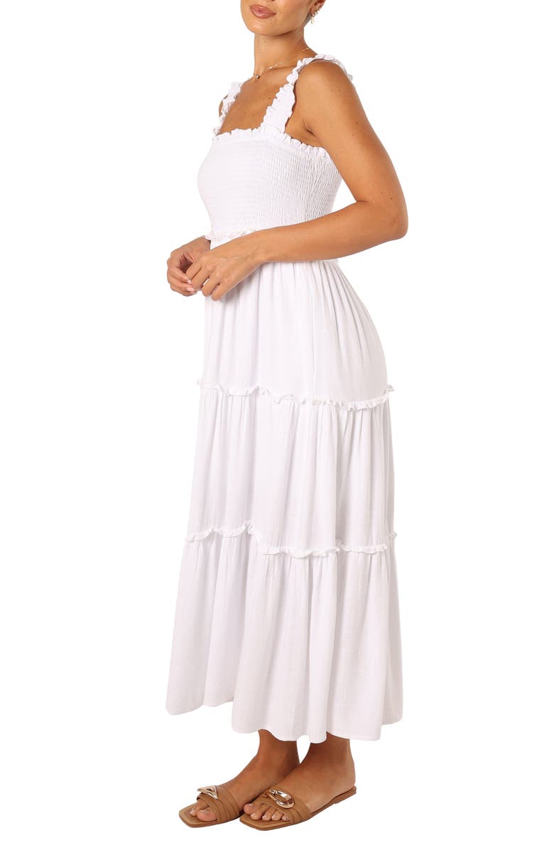 Petal & Pup Serafina Smocked Tiered Sundress, Alternate, color, White