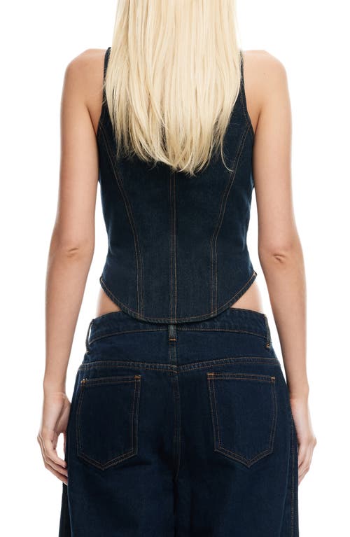 LIONESS LIONESS WESTWOOD DENIM ZIP TOP