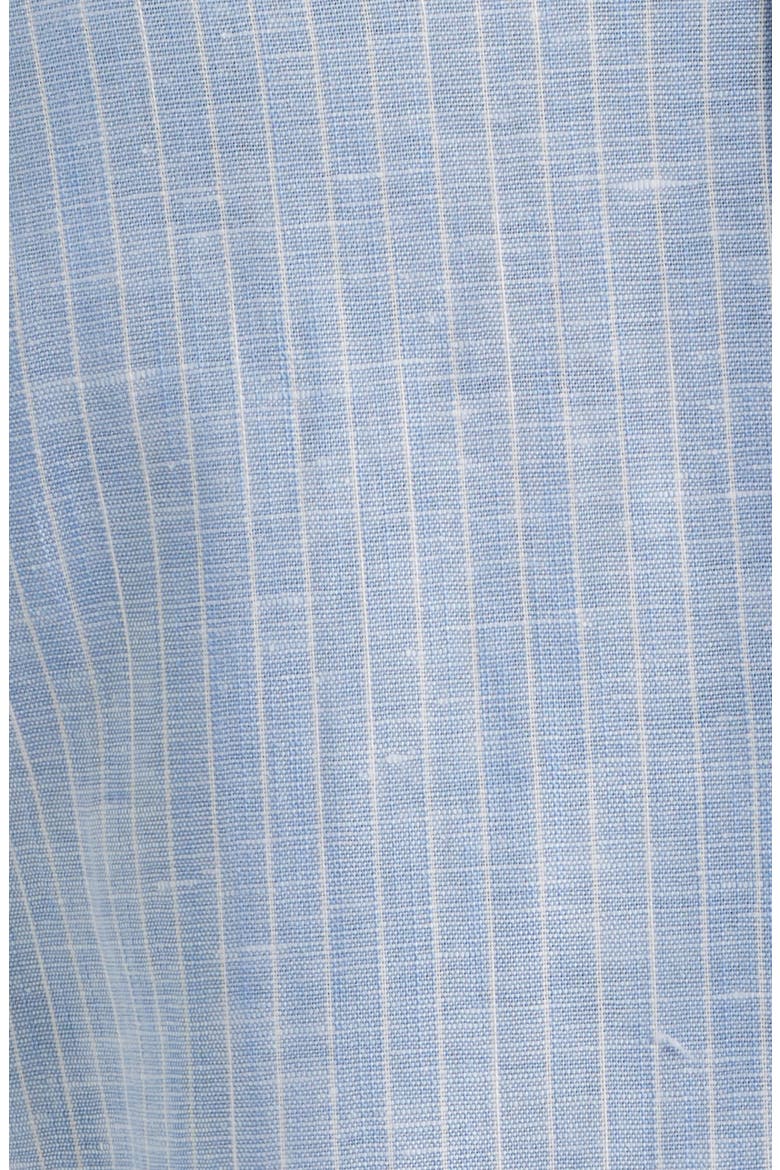 Hank Slim Fit Plaid Linen & Cotton Shirt, Alternate, color, LIGHT/ PASTEL BLUE