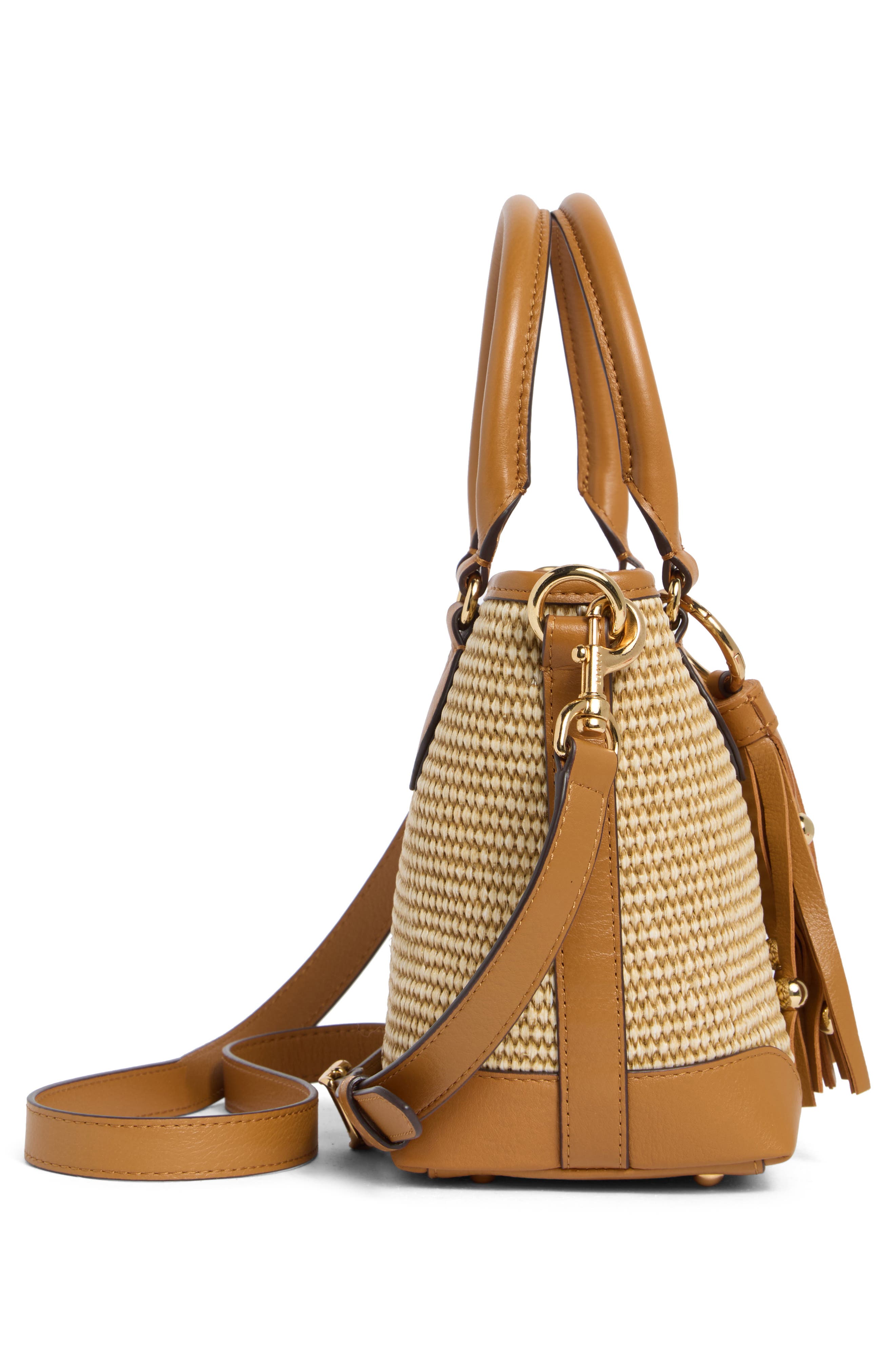 AIMEE Ibiza Raffia Mini Tote Handbag, Alternate, color, Raffia Latte
