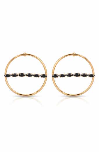 Ettika Dainty Marquise Frontal Hoop Earrings