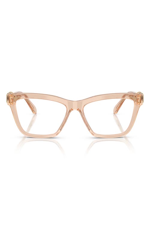 Swarovski 55mm Square Optical Glasses In Beige