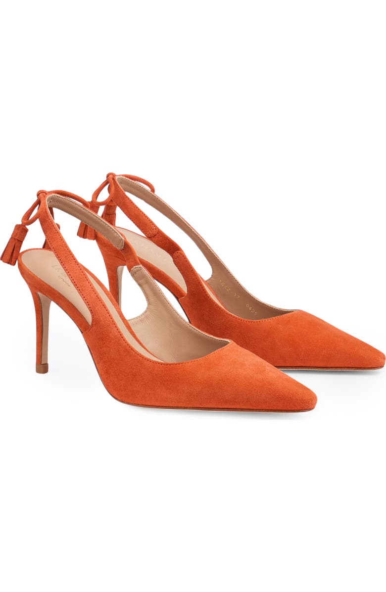 LK Bennett Cary Slingback Pointed Toe Pump, Main, color, Orange