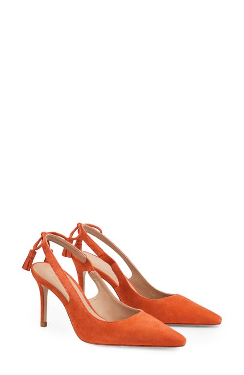 Lk Bennett Cary Slingback Pointed Toe Pump In Orange