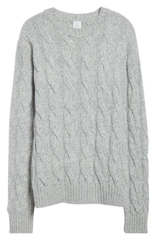 Eleventy Wool Mouliné Cable Knit Sweater In Brown
