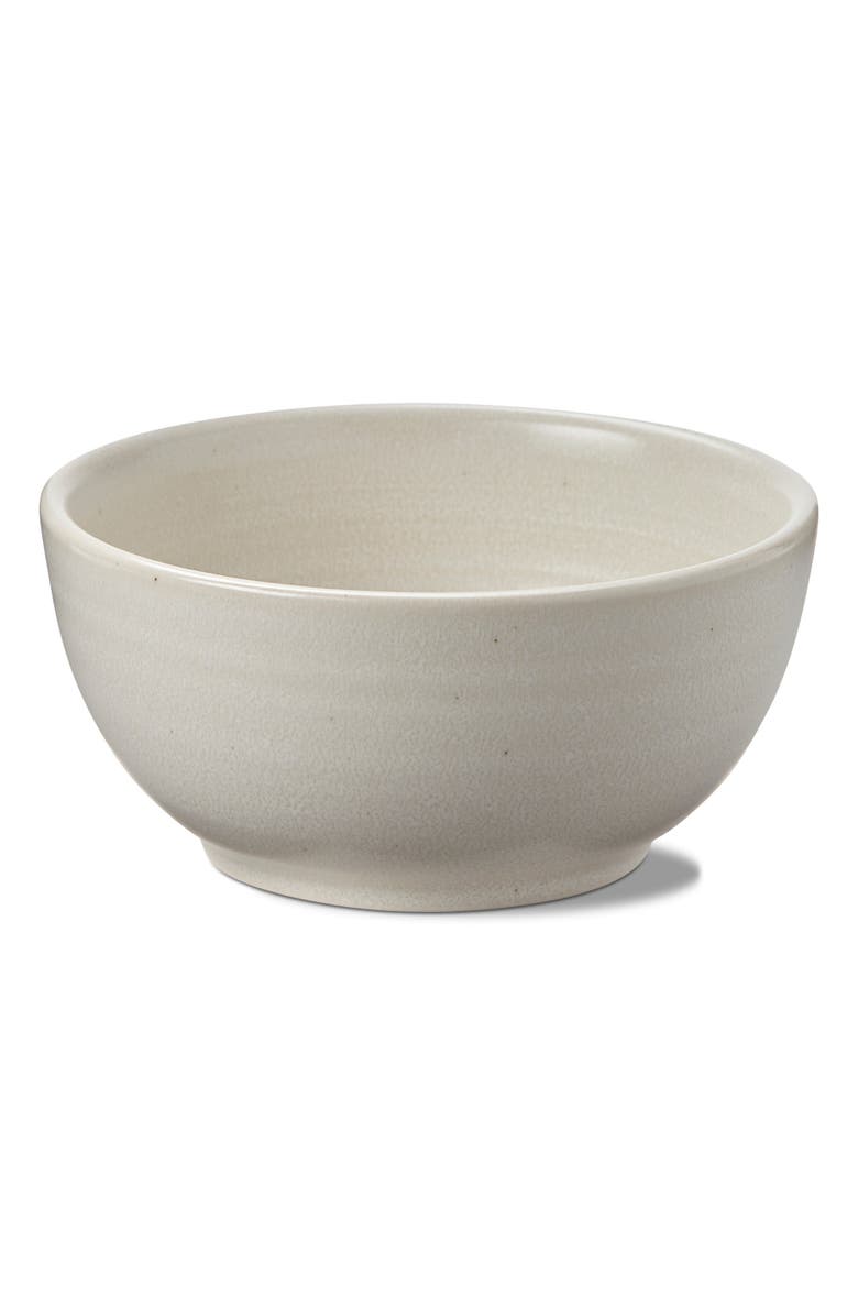 tag Loft Speckled Reactive Glaze Stoneware Bowl Matte White, Main, color, White