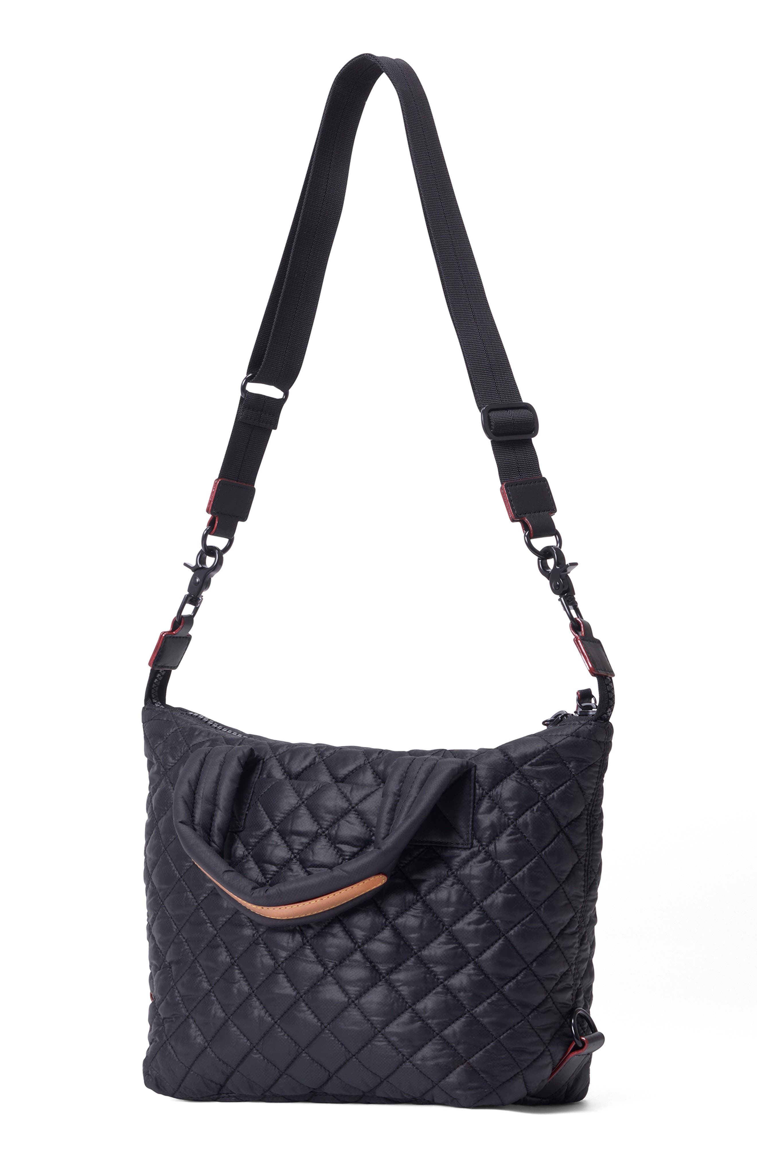 MZ Wallace Small Sutton Deluxe Quilted Crossbody Bag, Alternate, color, Black