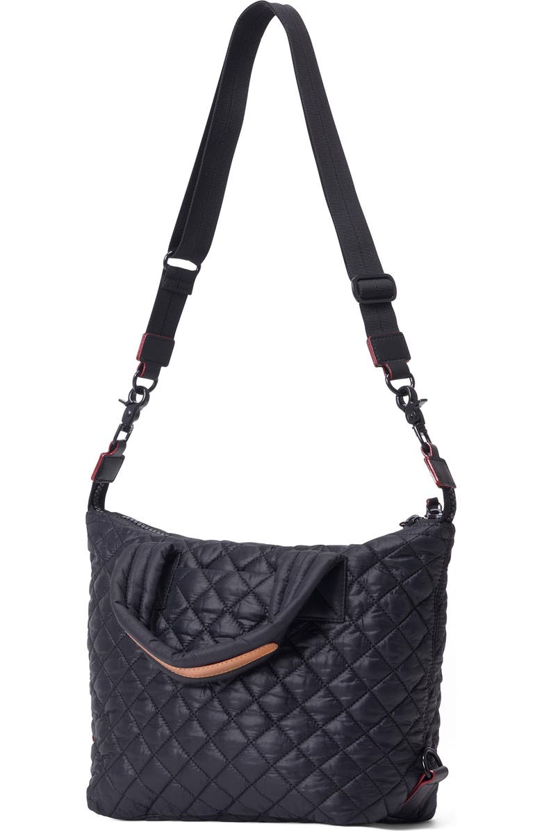 MZ Wallace Small Sutton Deluxe Quilted Crossbody Bag, Alternate, color, Black