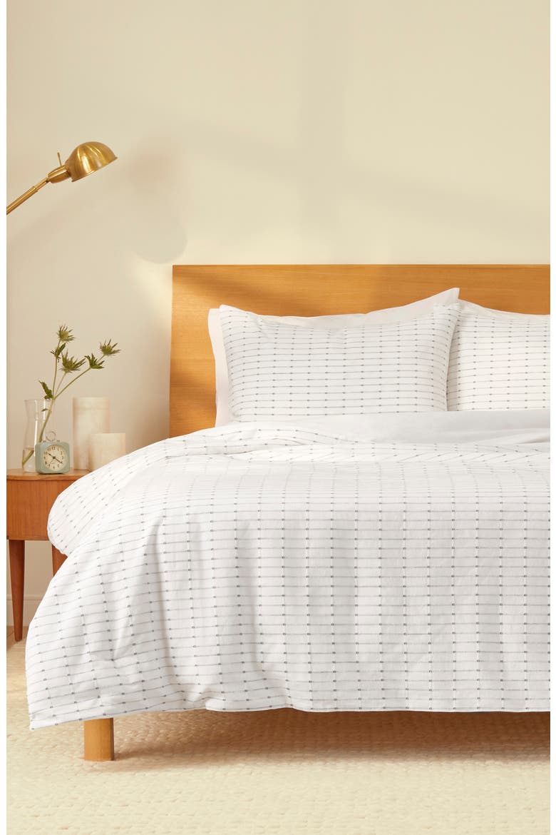 Set of 2 Soft Grid Pillow Shams, Alternate, color, INDIGO