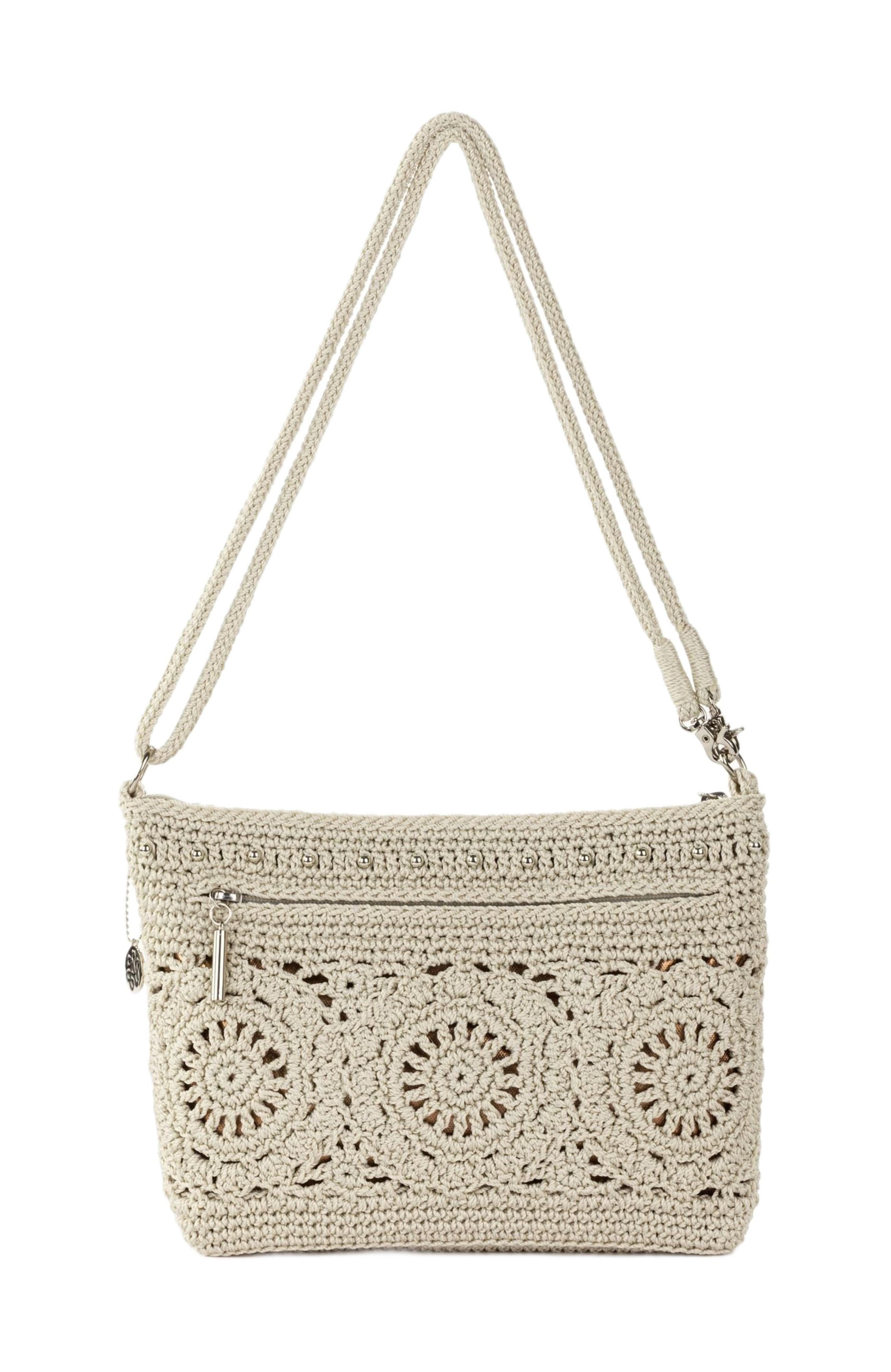 The Sak Lumi Covertible Crossbody Hand Crochet Bag, Alternate, color, Natural Medallion