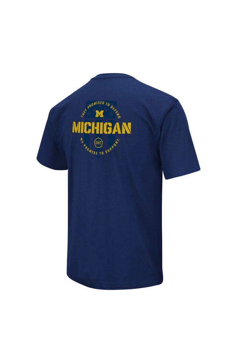 COLOSSEUM Men's Colosseum Navy Michigan Wolverines OHT Military Appreciation T-Shirt, Alternate, color, 
