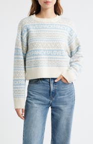 LoveShackFancy Emberly Crewneck Wool Sweater
