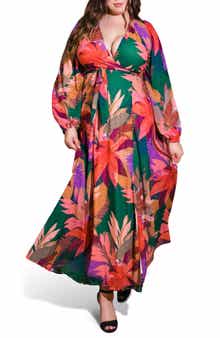 FLYING TOMATO Long Sleeve Maxi Dress