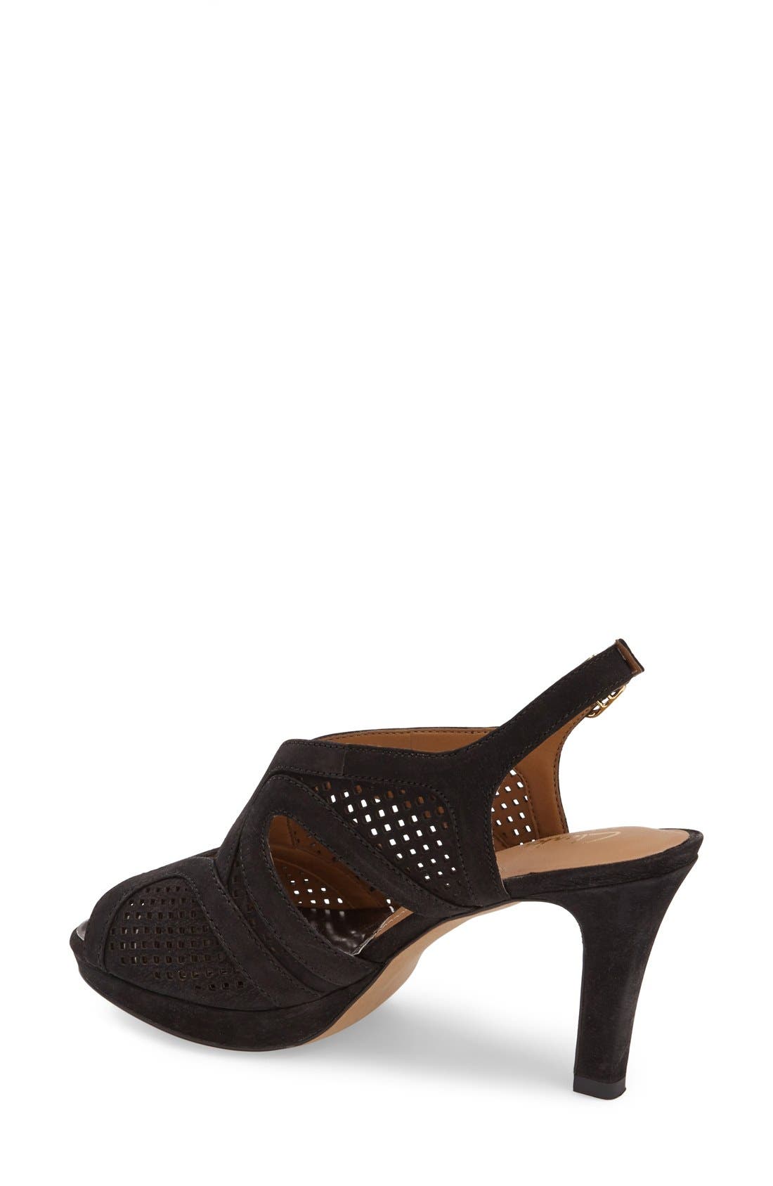 'Delsie Grace' Slingback Sandal, Alternate, color, BLACK NUBUCK