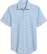 Bugatchi Miles OoohCotton® Solid Short Sleeve Button-Up Shirt