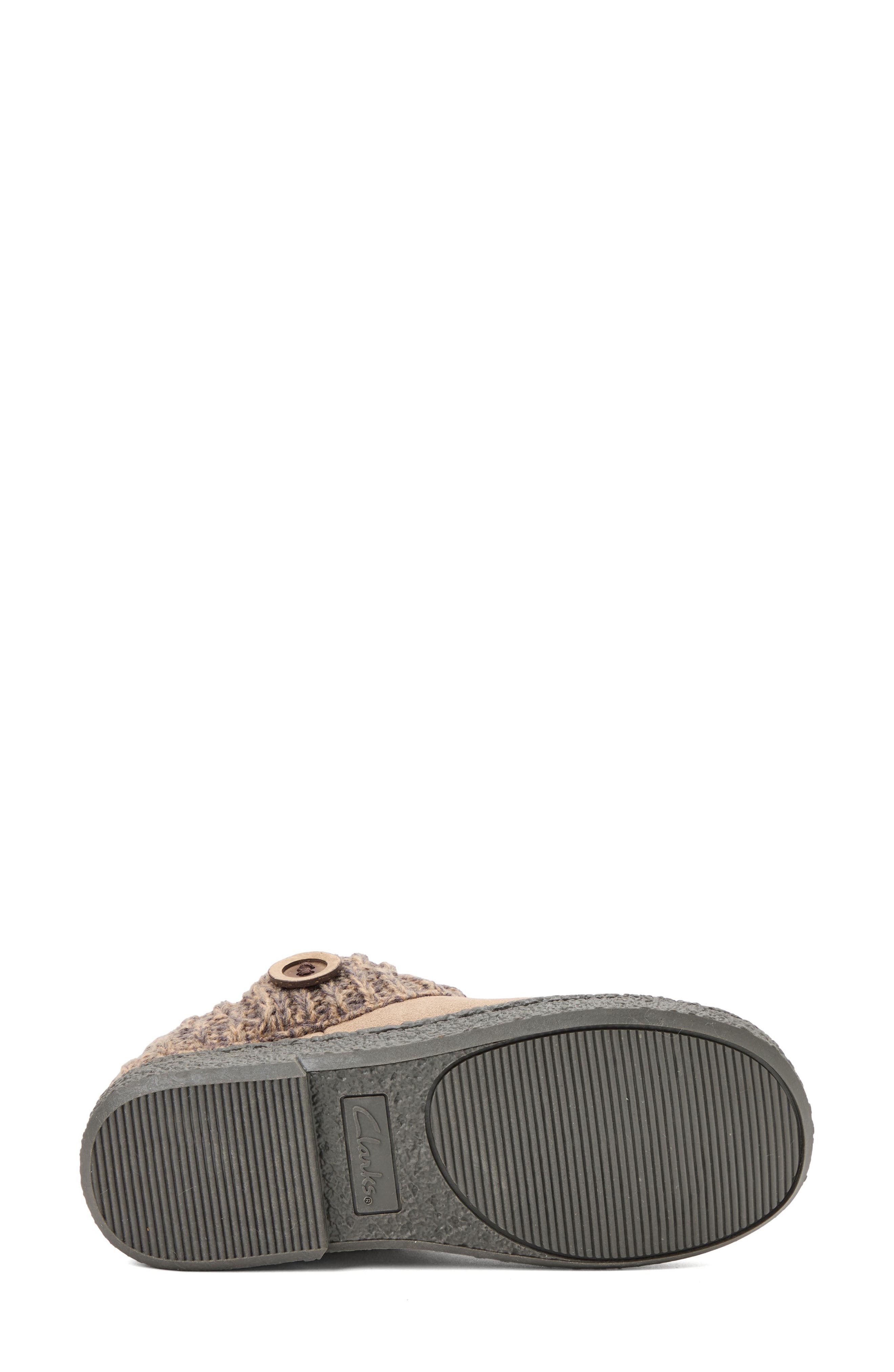 Knit Trim Suede Clog, Alternate, color, BELLA TAUPE