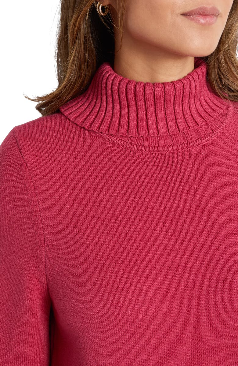 Splendid Freya Turtleneck Long Sleeve Sweater Minidress, Alternate, color, Red Grape