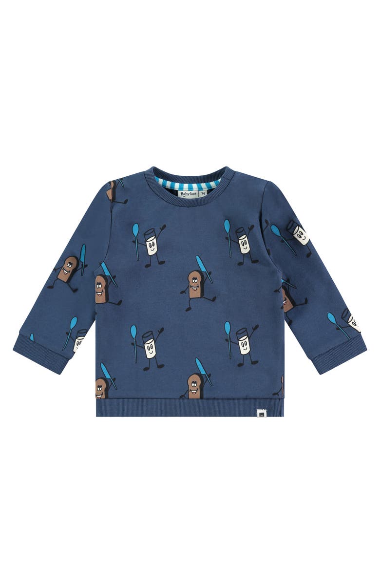 BABYFACE Milk & Toast Crewneck Sweatshirt, Main, color, Blue