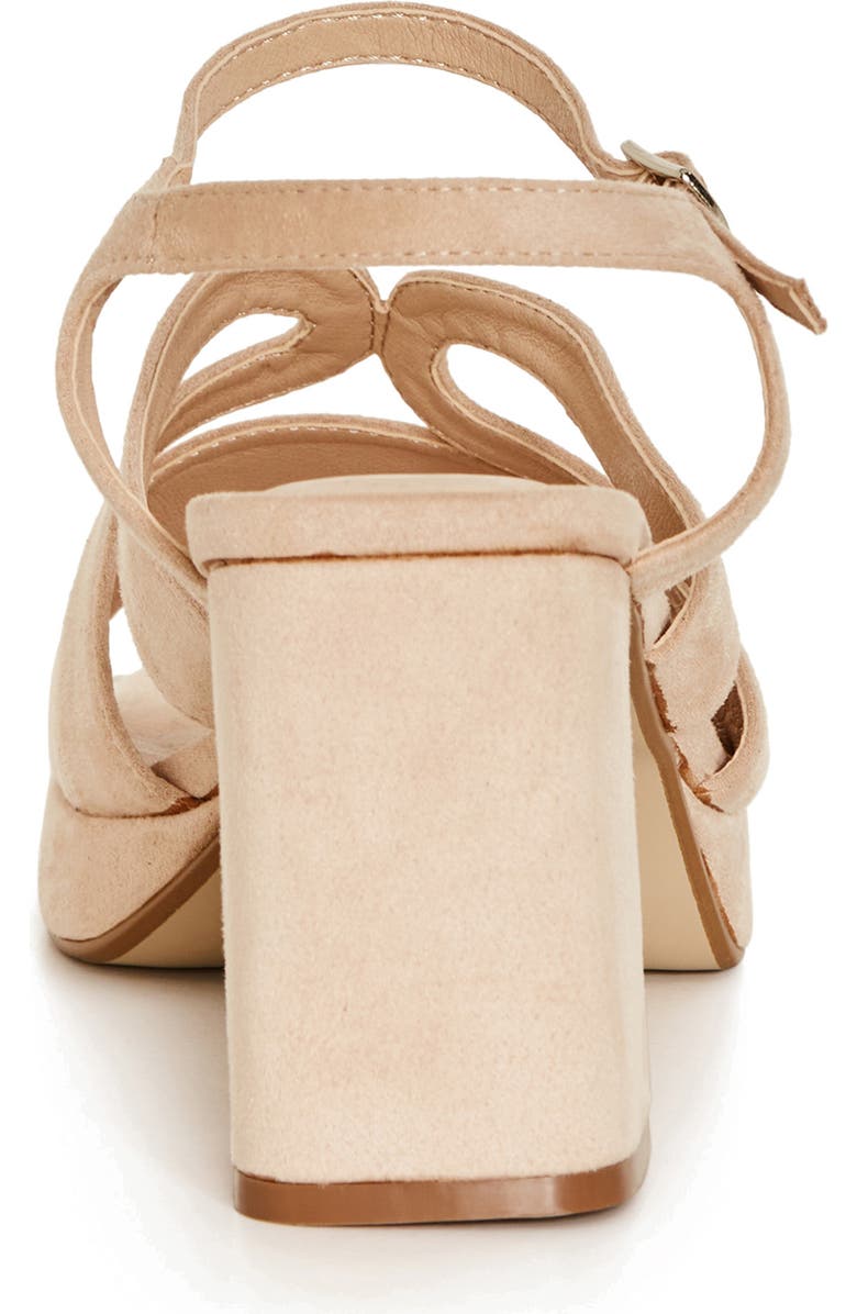 City Chic Coco Platform Sandal, Alternate, color, Beige