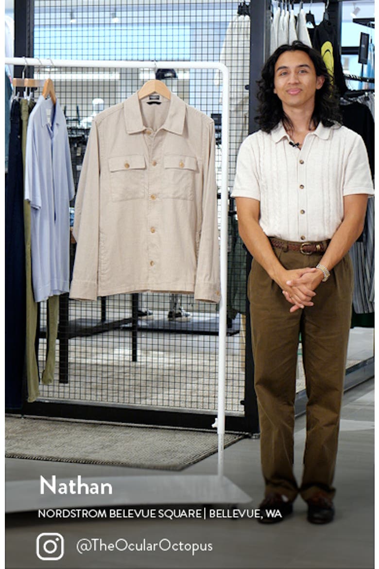 Movement Flex Linen & Cotton Button-Up Shirt Jacket video
