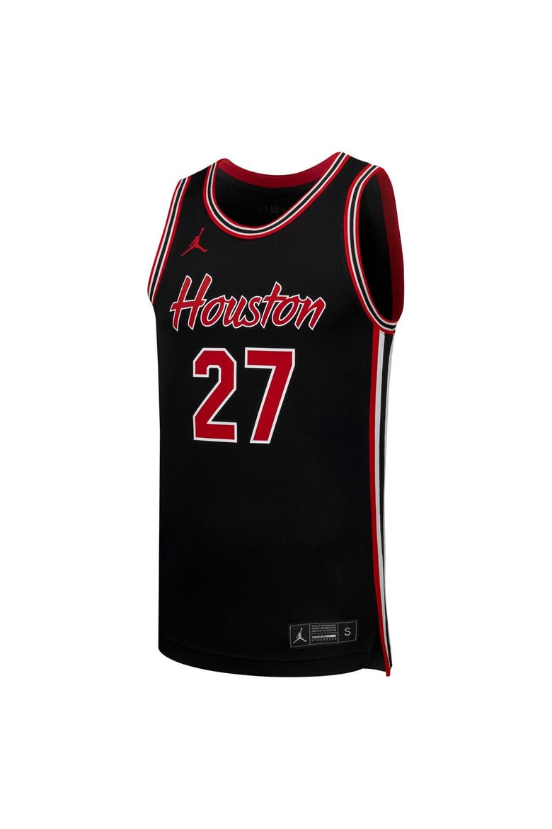 Men's Jordan Brand #27 Black Houston Cougars Replica Basketball Jersey, Alternate, color, Black