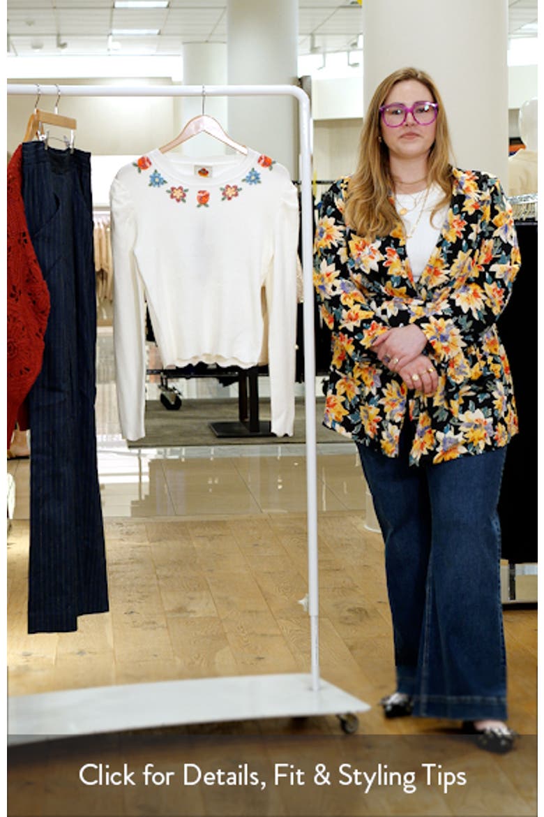 Flower Embroidered Sweater video