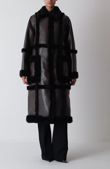 ★STAND STUDIO★ Patrice Coat Dark Brown Black 6110090108749 Stand Studio Patrice Coat - Dark Brown