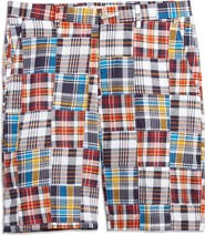 Berle Patchwork Madras Flat Front Shorts