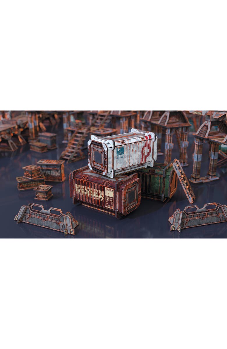 TinkerTurf Scifi Terrain Cargo Containers Series 5 Addon Abandoned Theme, Alternate, color, Multicolored