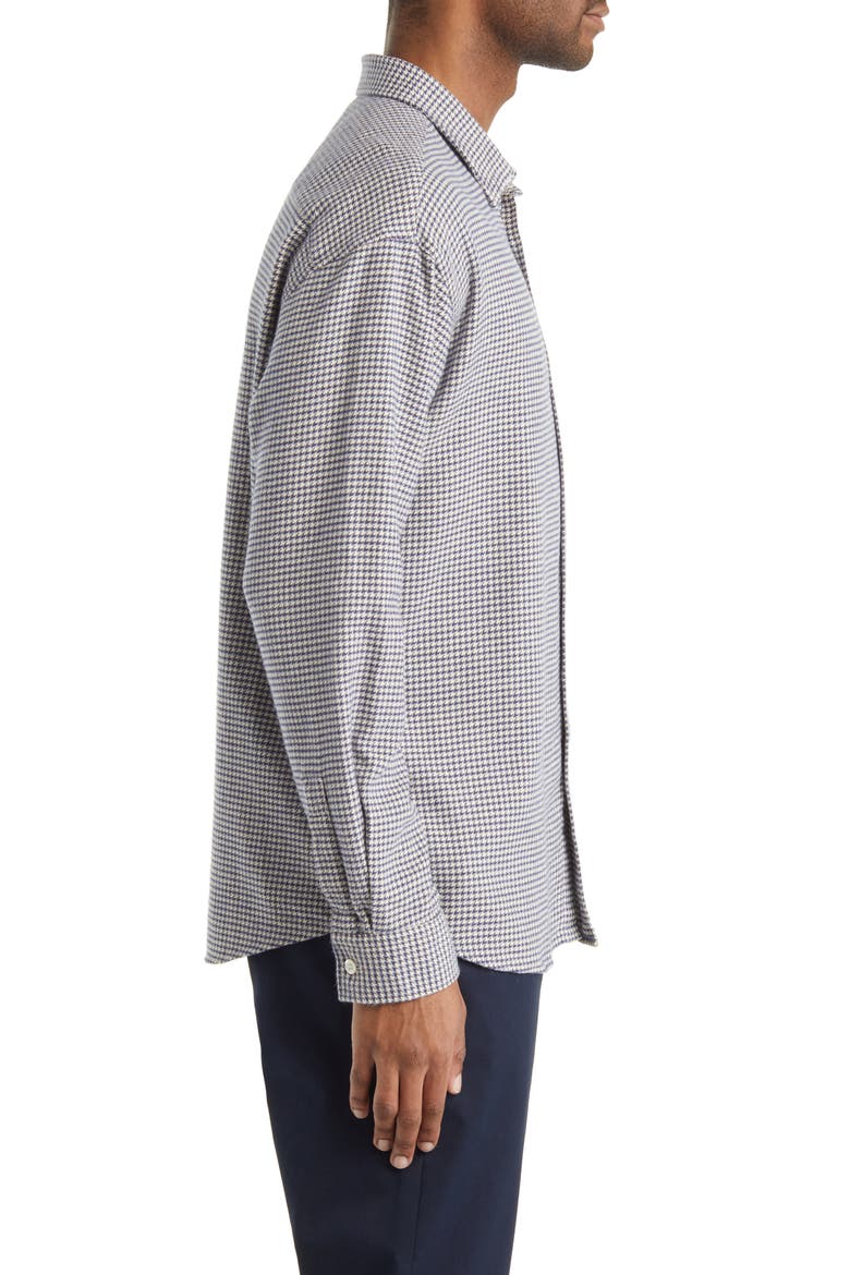 Deon Cotton Button-Up Shirt, Alternate, color, 765 NAVY CHECK