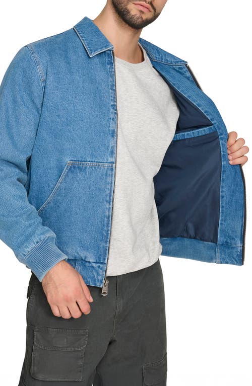 Levi's Western Bomber Jacket In Medium Wash Denim