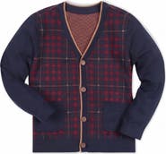 Hope & Henry Kids' Organic Cotton Tipped Cardigan