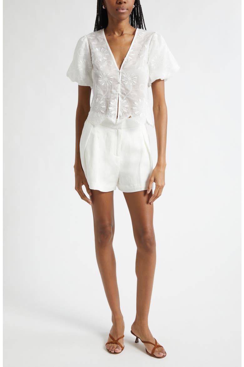 Winifred Shorts, Alternate, color, WHITE LINEN
