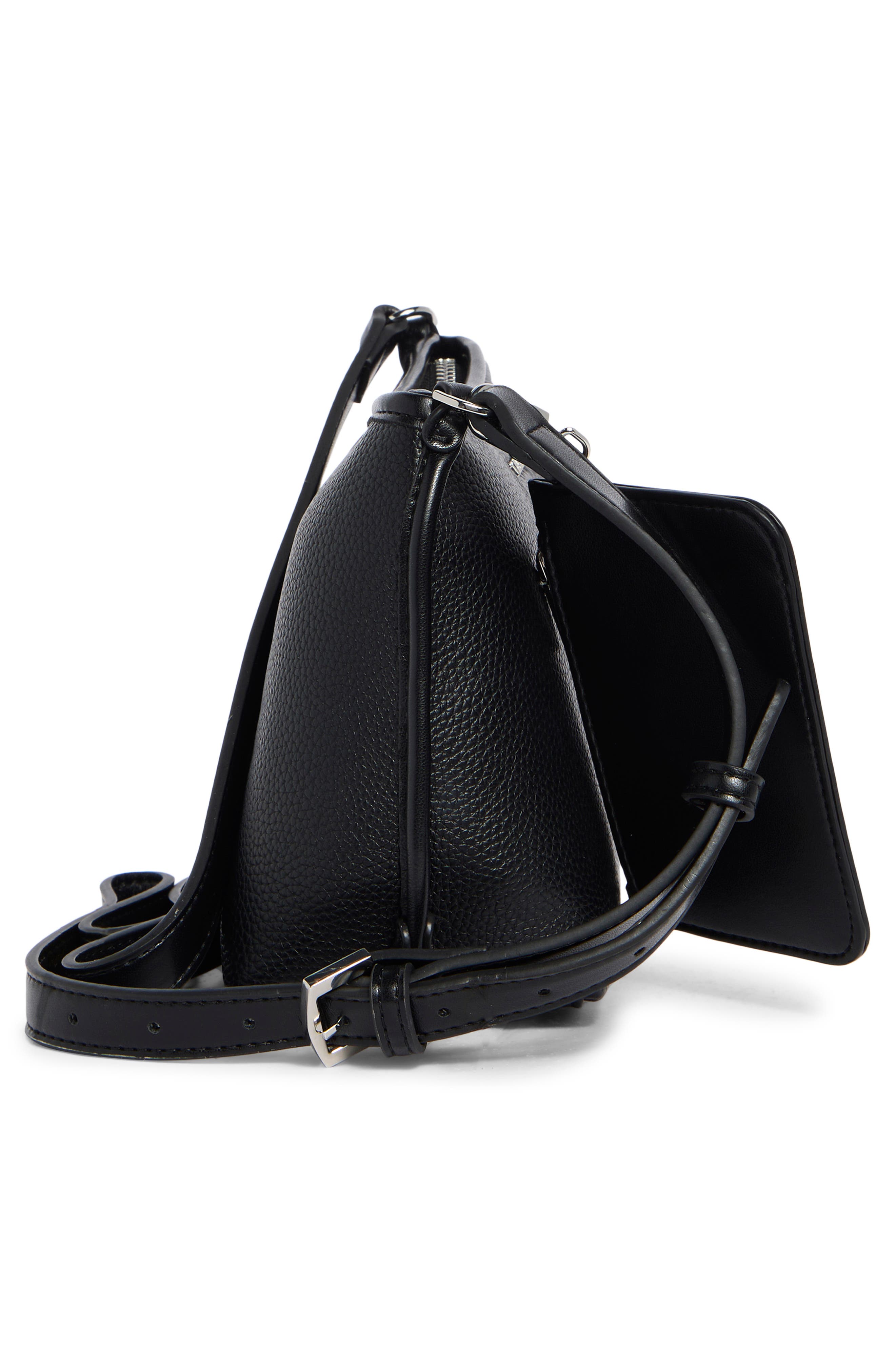 Tahari Cooper Crossbody Bag & Pouch, Alternate, color, Black