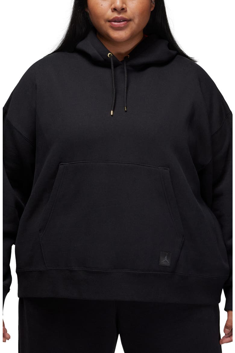 Flight Fleece Hoodie, Main, color, BLACK/ UNIVERSITY RED