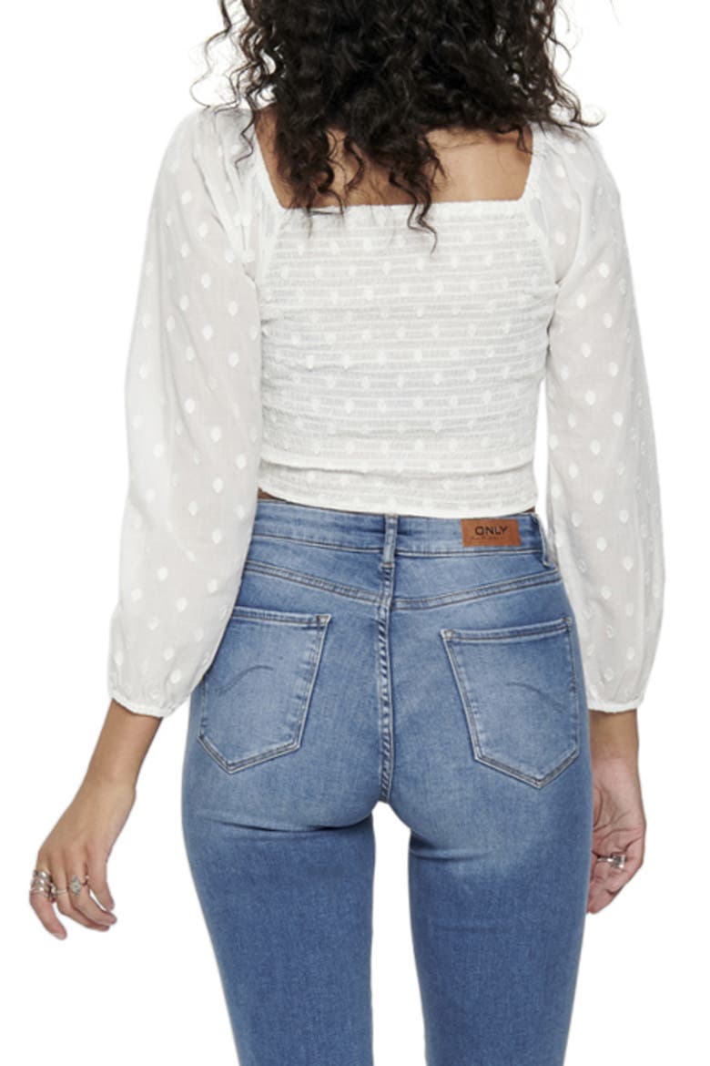 Esther Crop Top, Alternate, color, CLOUD DANCER