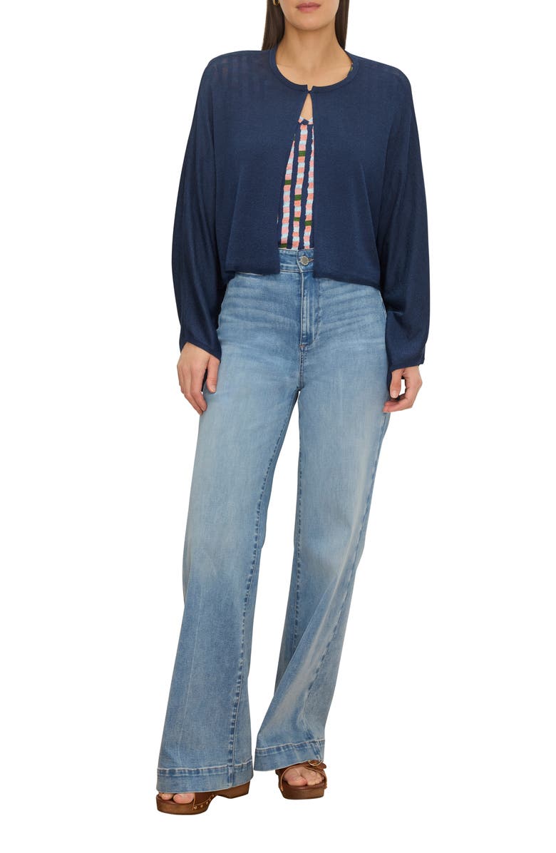 NIC+ZOE Coastal Flow Cardigan, Alternate, color, Rich Indigo