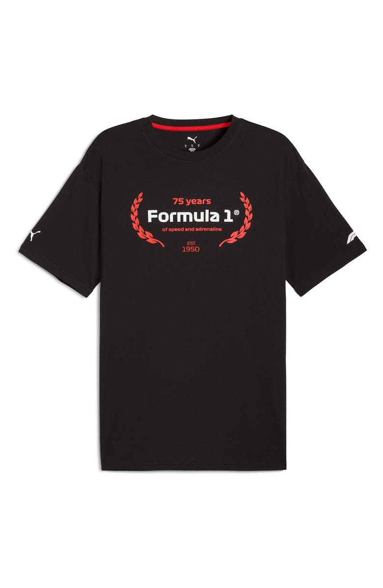 PUMA F1 Essentials Cotton Graphic T-Shirt, Main, color, Puma Black