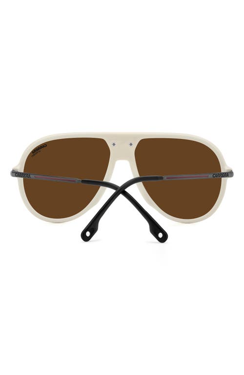 Carrera Eyewear C Sport 61mm Gradient Shield Sunglasses In Ivory/silver Sp