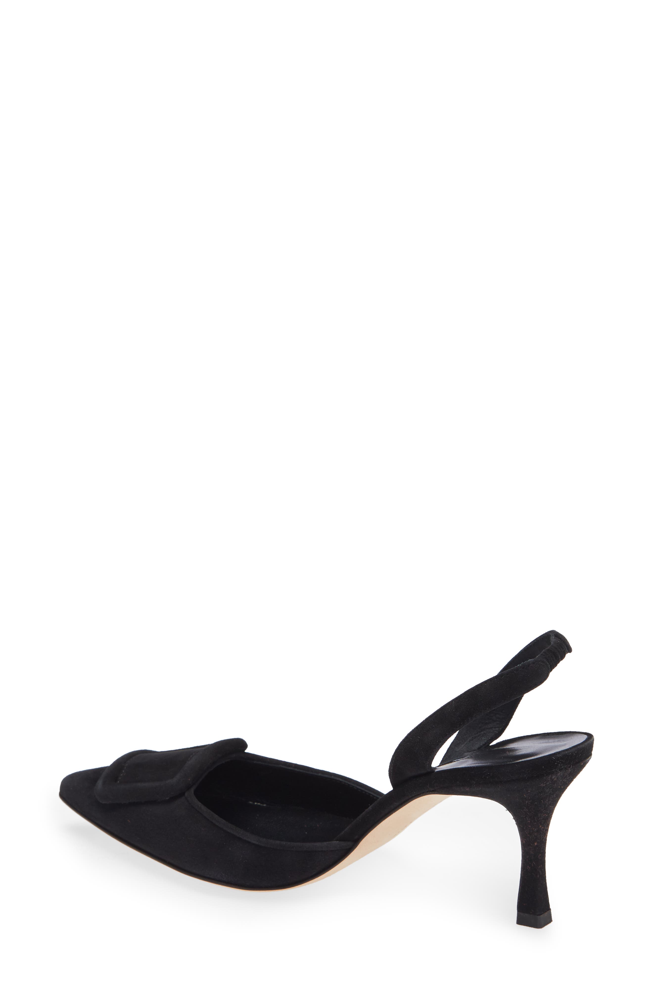 Manolo Blahnik Maysli Buckle Slingback Pointed Toe Pump, Alternate, color, 
