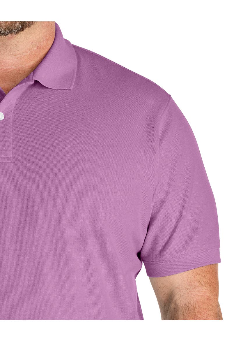 Big & Tall Piqué Polo Shirt, Alternate, color, MULBERRY HEATHER