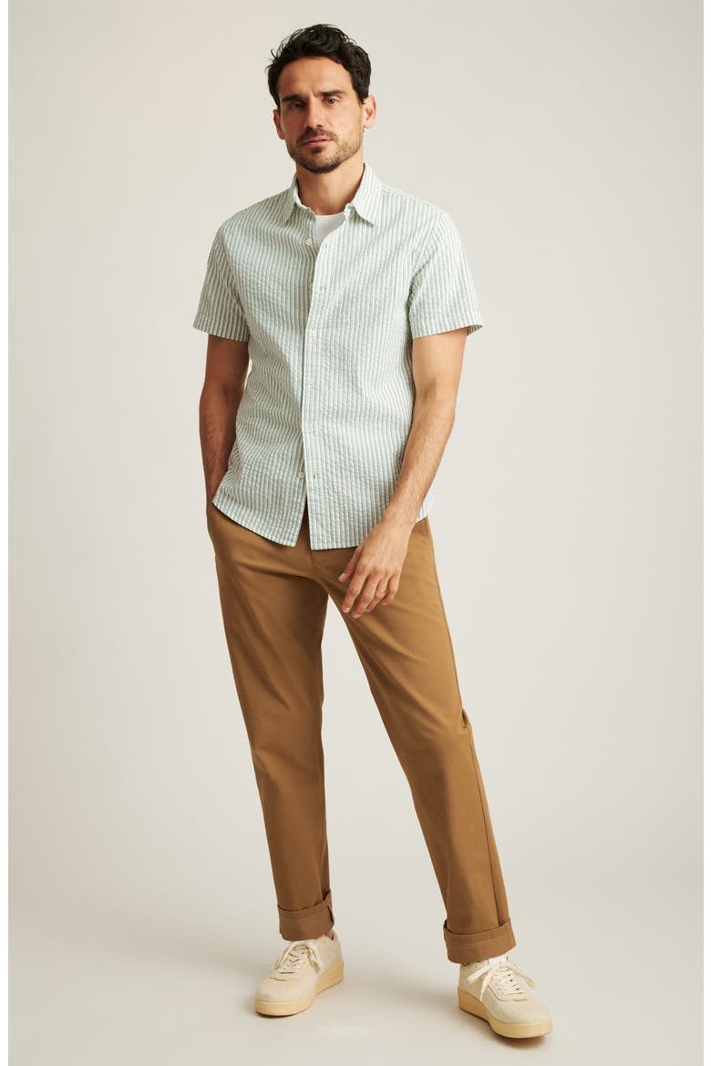 Riviera Seersucker Slim Fit Short Sleeve Button-Up Shirt, Alternate, color, JACQUE STRIPE