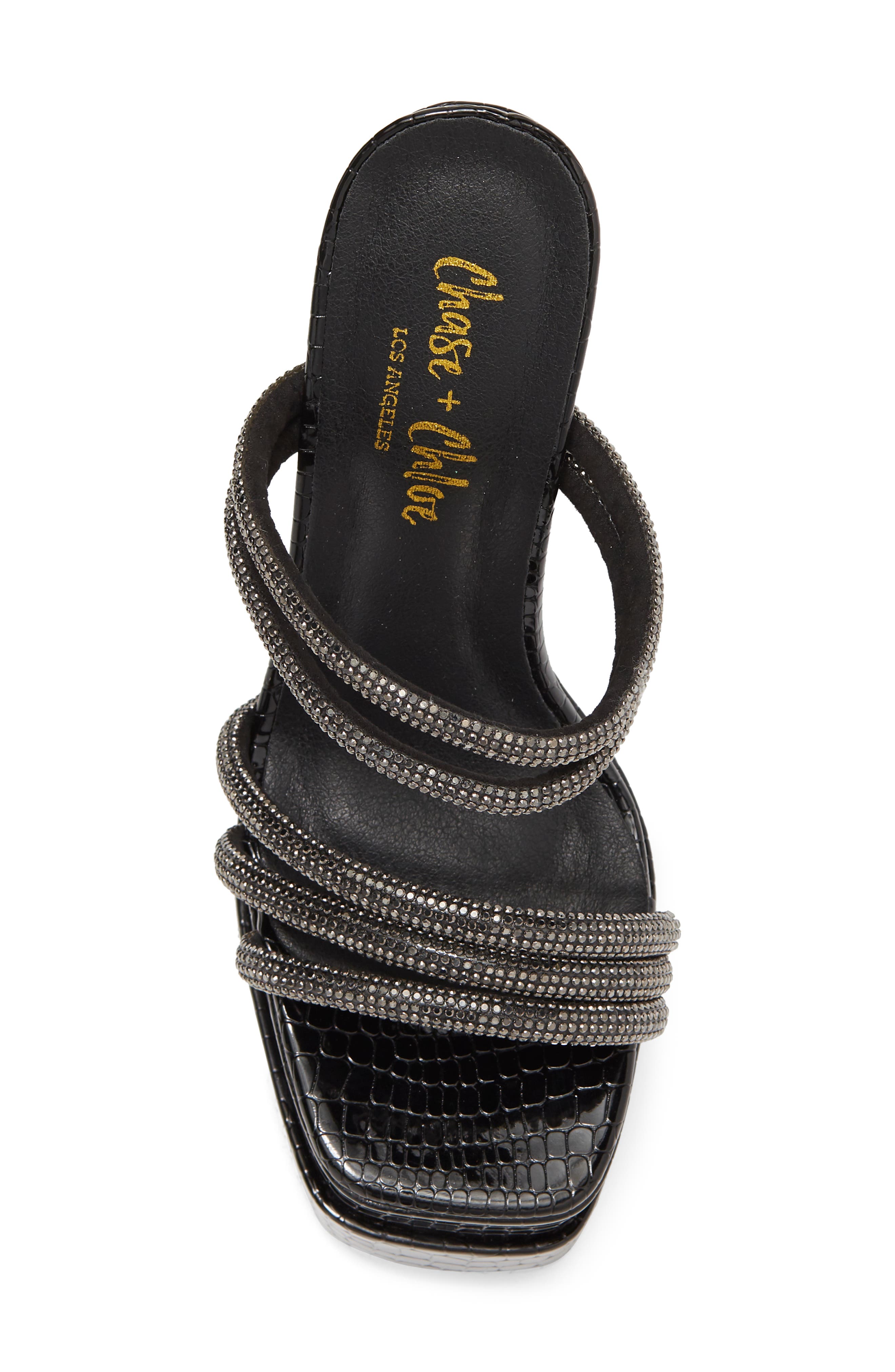 CHASE AND CHLOE Embellished Multi Strap Sandal, Alternate, color, 