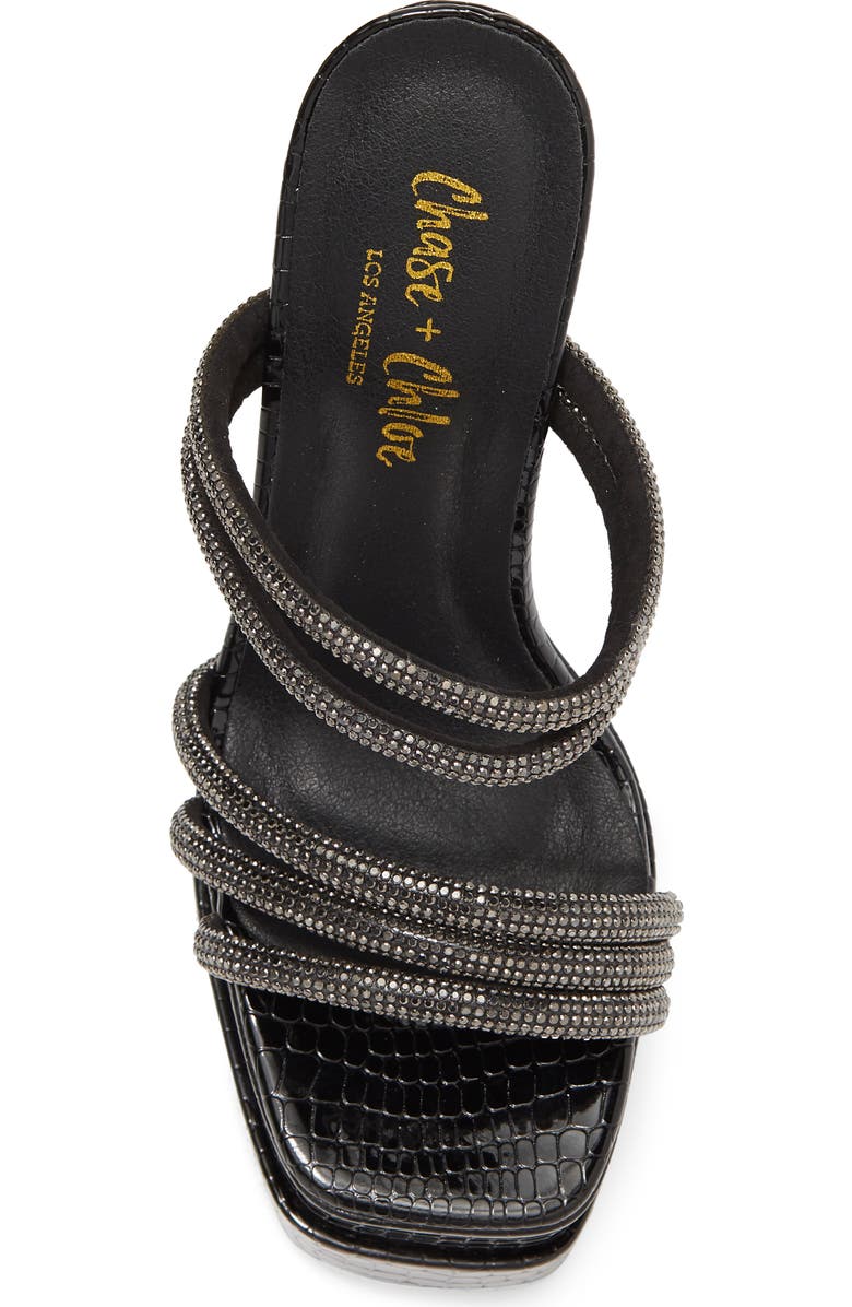 CHASE AND CHLOE Embellished Multi Strap Sandal, Alternate, color,