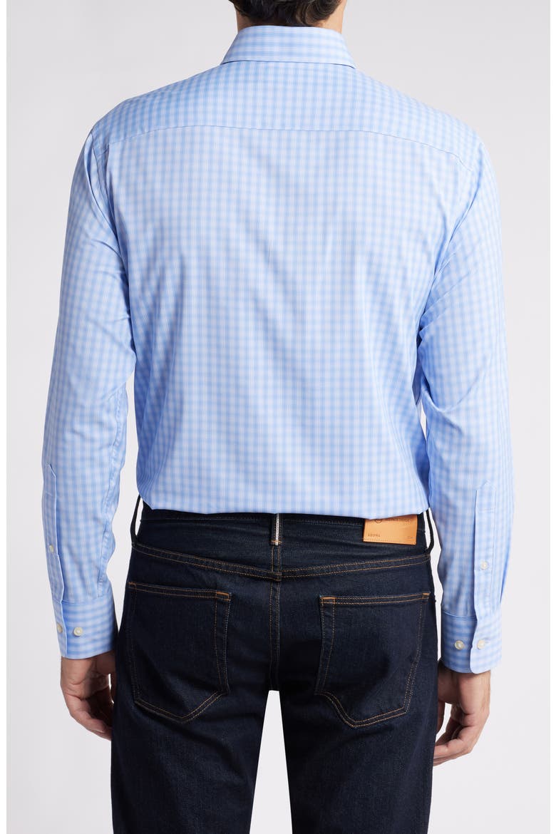 Hawkes Check Performance Twill Button-Down Shirt, Alternate, color, WISTERIA